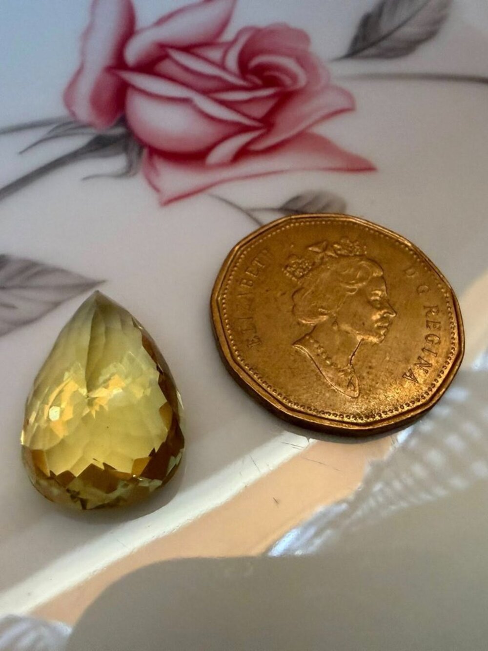 Pear Cut Natural Unheated Lemon Quartz Brazil 18.83ct 21.5x15mm Gemstone
